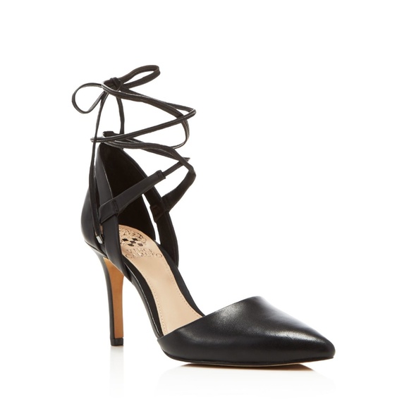 Vince Camuto Shoes - Vince Camuto Leather Pointed Toe Lace Up Heel 9M